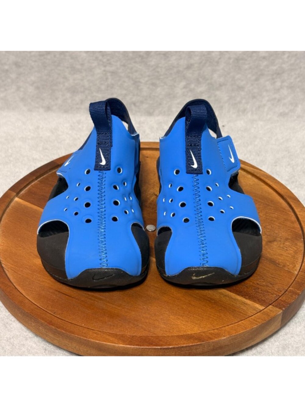 Nike Sandals Size 7 7C Baby Boy Toddler Sunray Protect 2 Blue - Picture 4 of 9